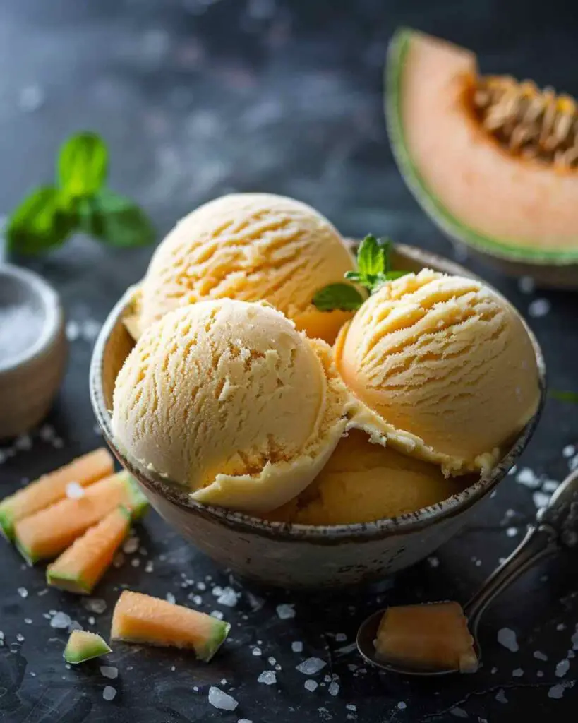 Cantaloupe Sea Salt Ice Cream