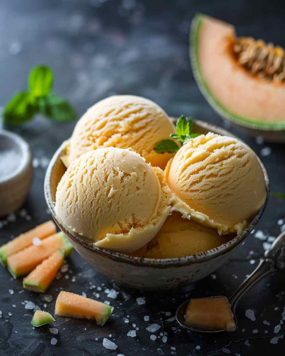 Cantaloupe Sea Salt Ice Cream