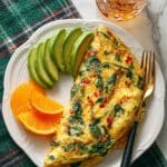 Vegetable Egg White Omelette with Feta and Fresh Tomatoes Recipe