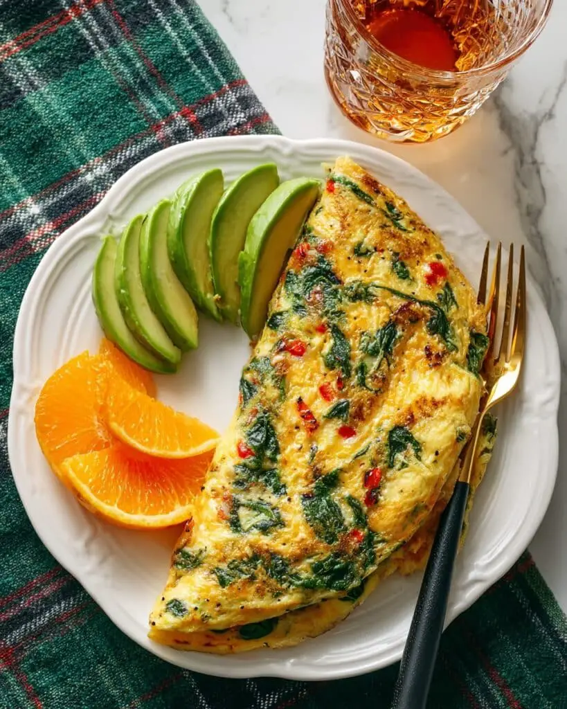 Vegetable Egg White Omelette with Feta and Fresh Tomatoes Recipe