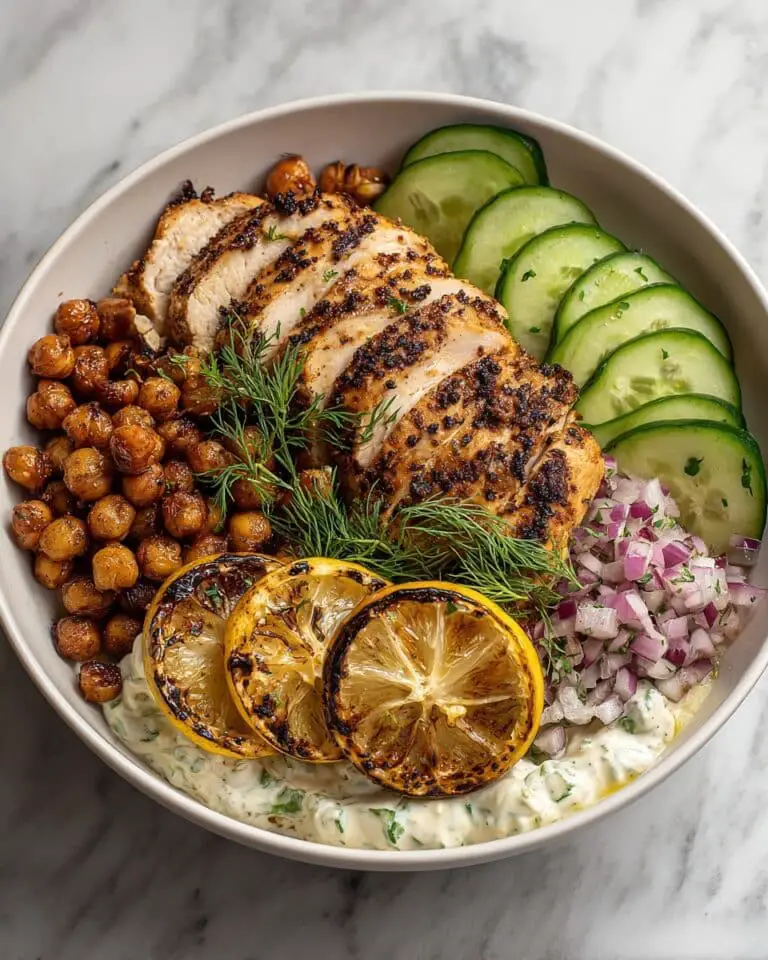 Lemon Herb Chicken Bowl with Chickpeas Recipe