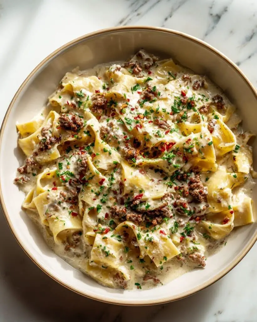 30-Minute Creamy Tuscan Sausage Pasta Recipe