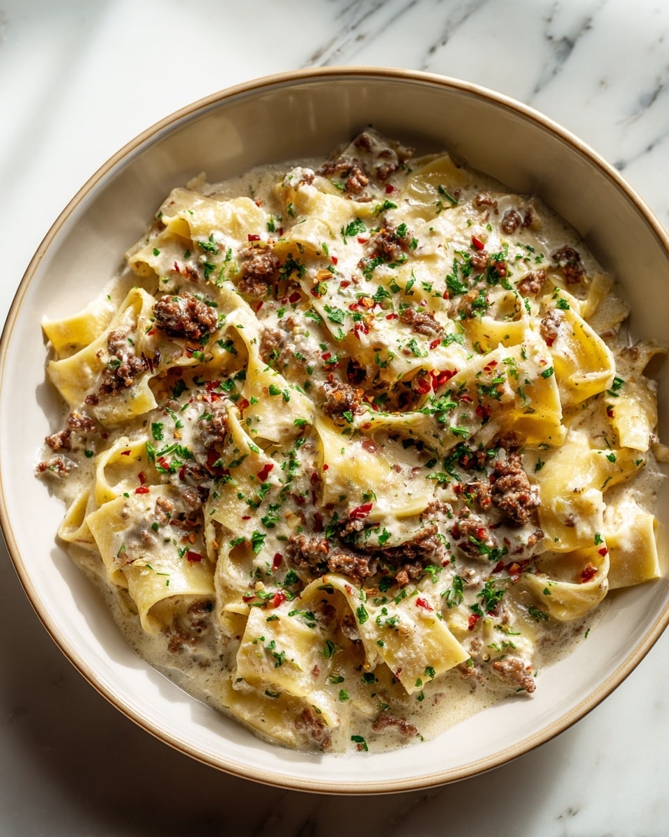 30-Minute Creamy Tuscan Sausage Pasta Recipe