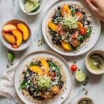 Green Chile Peach Tostadas Recipe