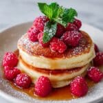 Lemon Raspberry Soufflé Pancakes Recipe