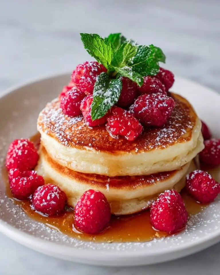 Lemon Raspberry Soufflé Pancakes Recipe