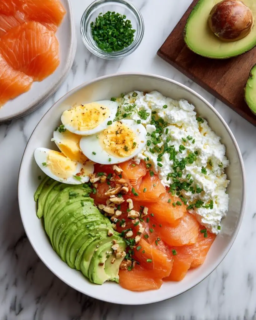 Cottage Cheese Salad With Smoked Salmon & Avocado Recipe