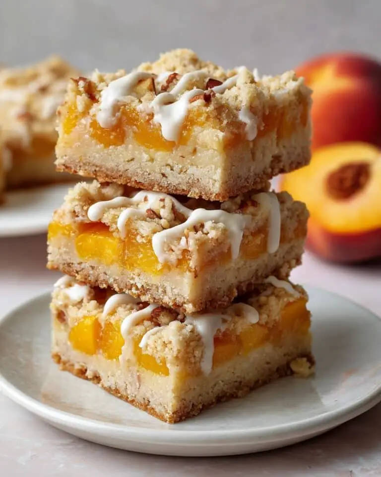 Peach Pie Crumb Bars Recipe