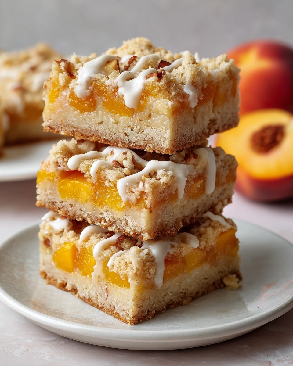 Peach Pie Crumb Bars Recipe