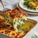 Creamy Herby Sheet Pan Lasagna with Green Goddess Sauce and Ground Chicken Recipe