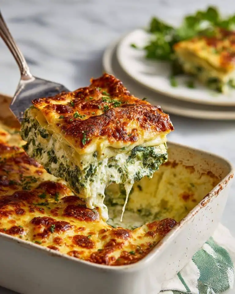 Creamy Herby Sheet Pan Lasagna with Green Goddess Sauce and Ground Chicken Recipe