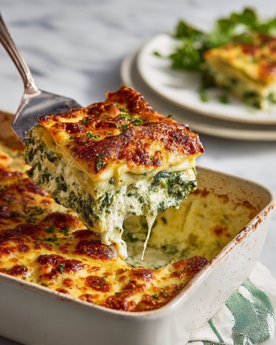 Creamy Herby Sheet Pan Lasagna with Green Goddess Sauce and Ground Chicken Recipe