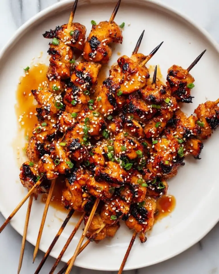Grilled Honey Garlic Chicken Skewers Recipe