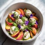 Peach Burrata Basil Summer Salad Recipe