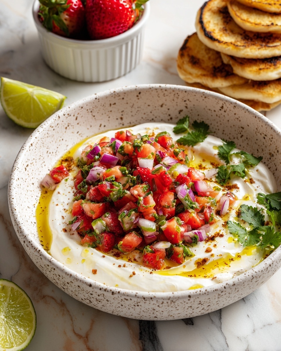 Strawberry Pico de Gallo with Greek Yogurt Recipe