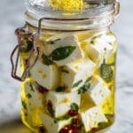 Marinated Feta with Jalapeño, Chilies, and Herbs Recipe