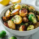 Lemony Roasted Potatoes and Brussels Sprouts Recipe