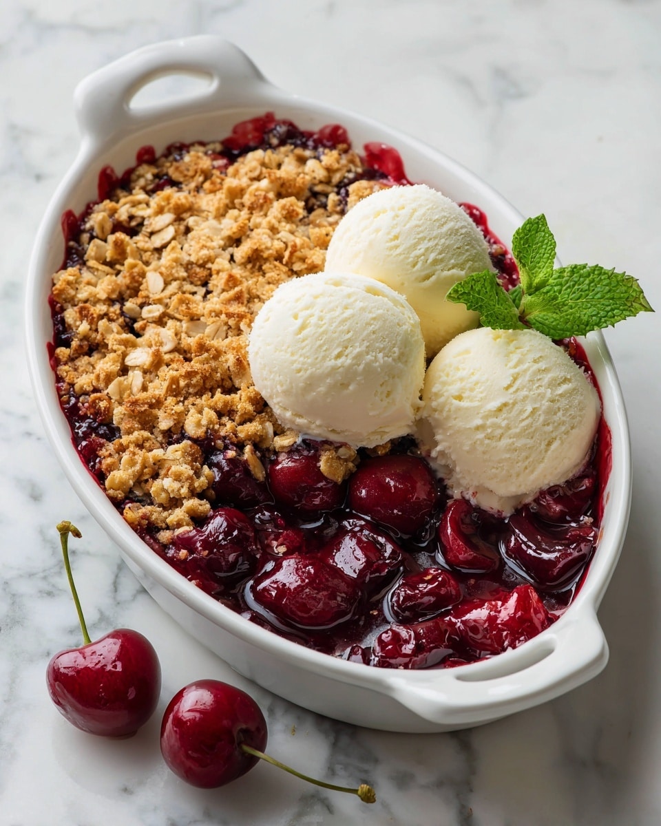 Homemade Cherry Crisp Recipe