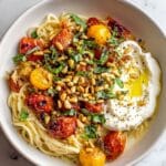 Chicken Spaghetti with Burrata and Lemon Butter Garlic Sauce Recipe