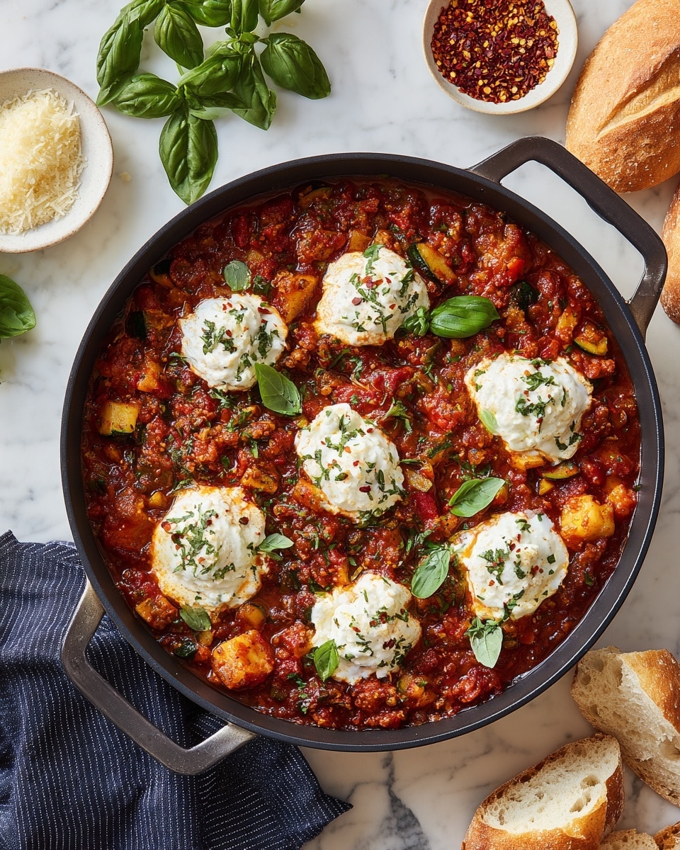Ground Turkey Zucchini Skillet with Ricotta Recipe