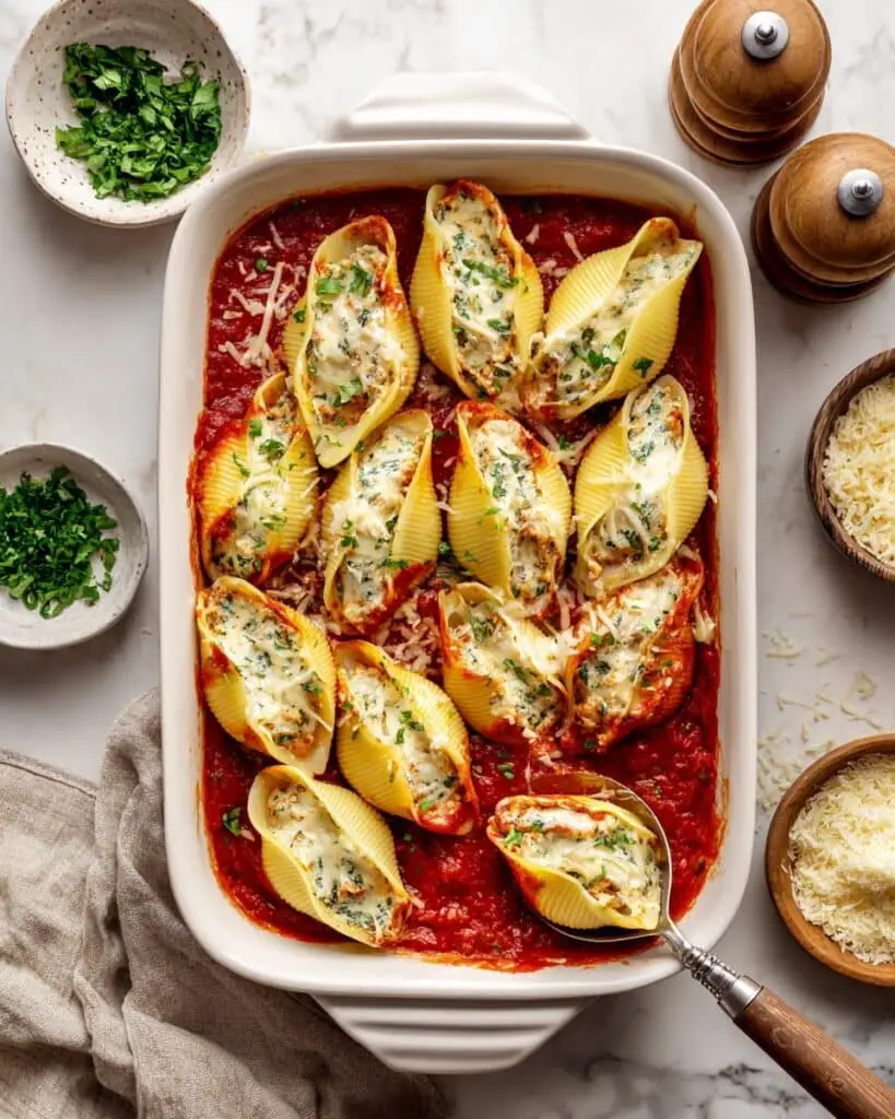 Ricotta Stuffed Shells (Vegetarian) Recipe