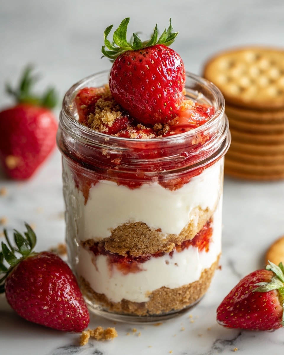 No Bake Strawberry Cheesecake Cups Recipe