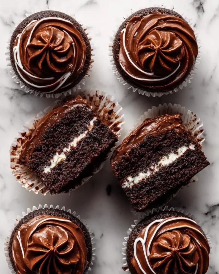 Cream-Filled Chocolate Cupcakes Recipe