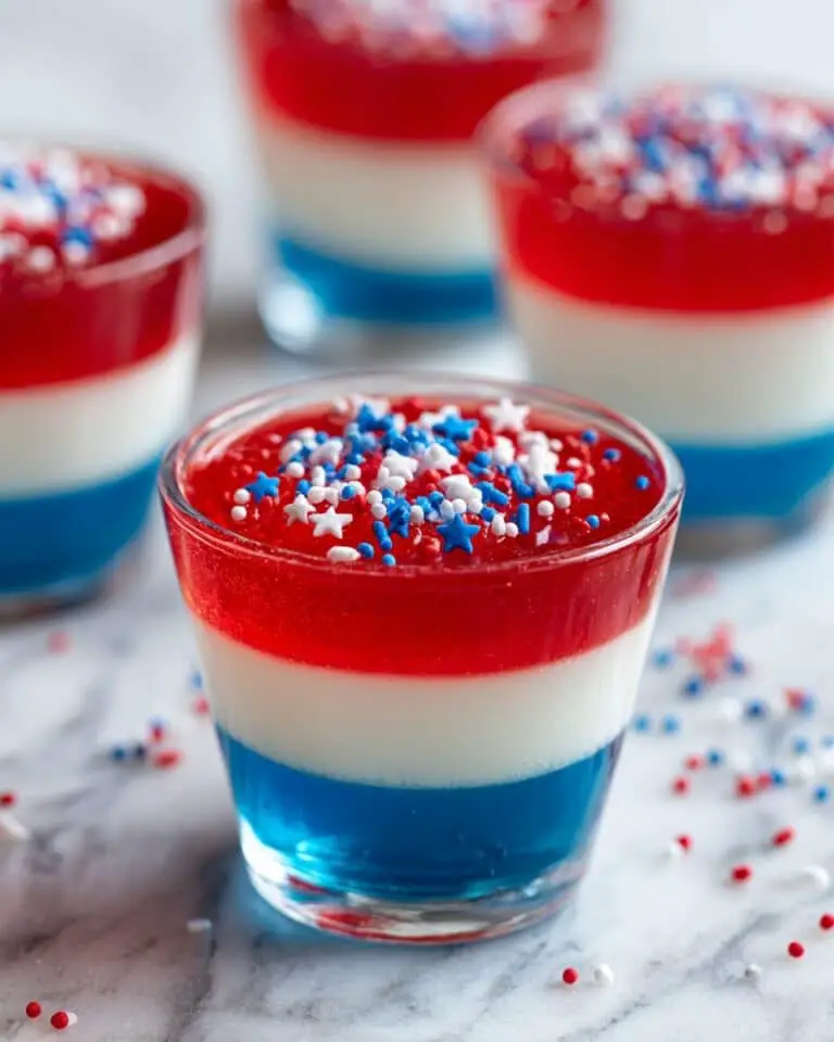 Red, White & Blue American Flag Jello Shots Recipe