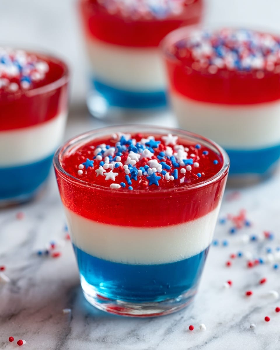 Red, White & Blue American Flag Jello Shots Recipe