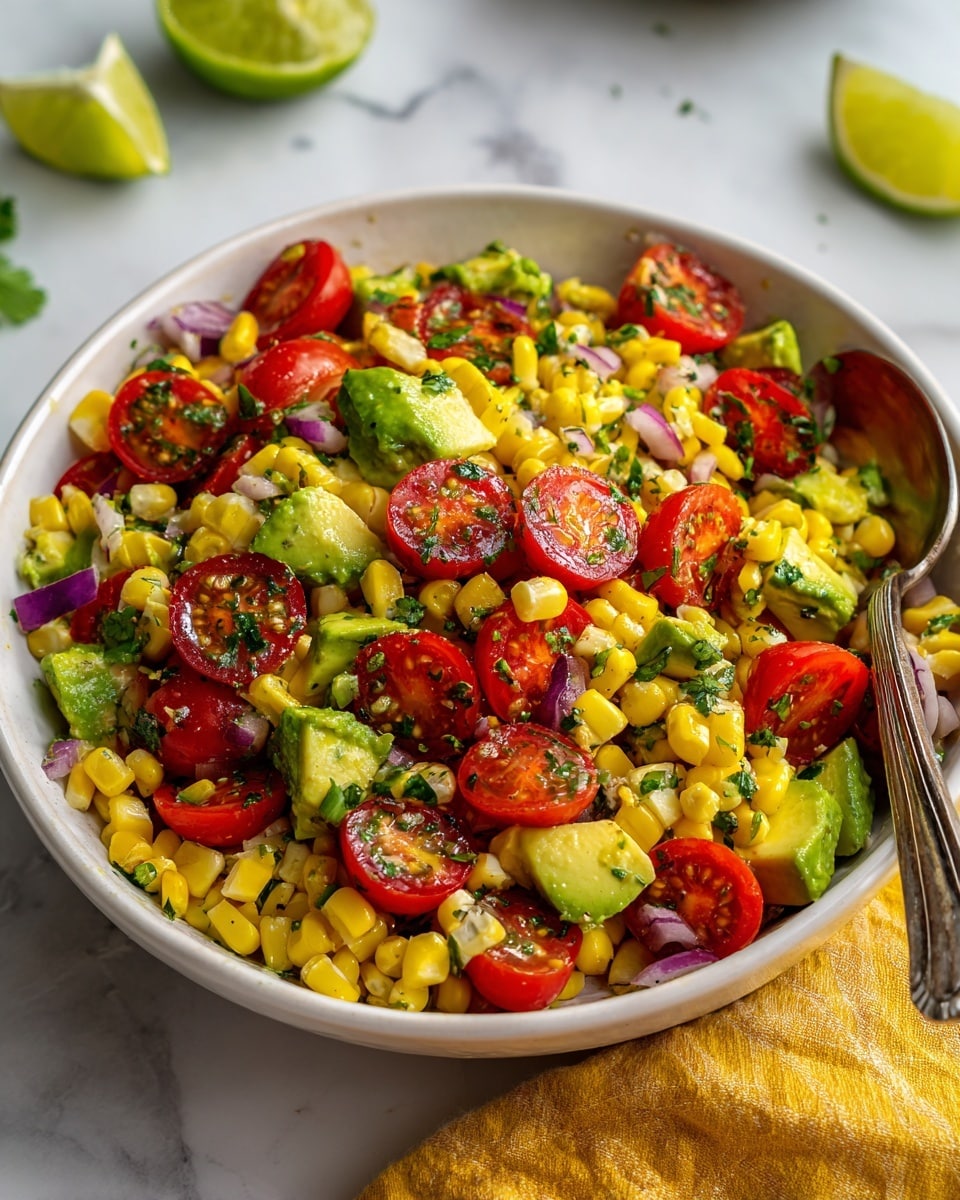 Summer Corn Salad with Avocado Recipe