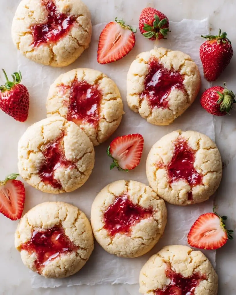 Strawberry Rhubarb Swirl Sugar Cookies Recipe
