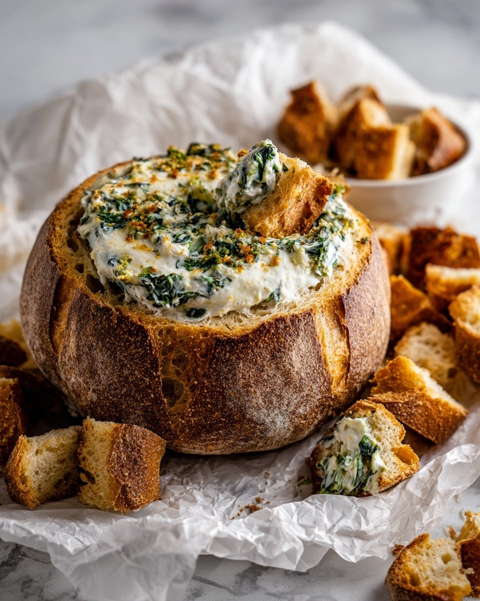 Spinach French Onion Cob Dip Recipe