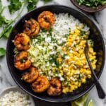Shrimp Rice Bowl with Mexican Street Corn Recipe