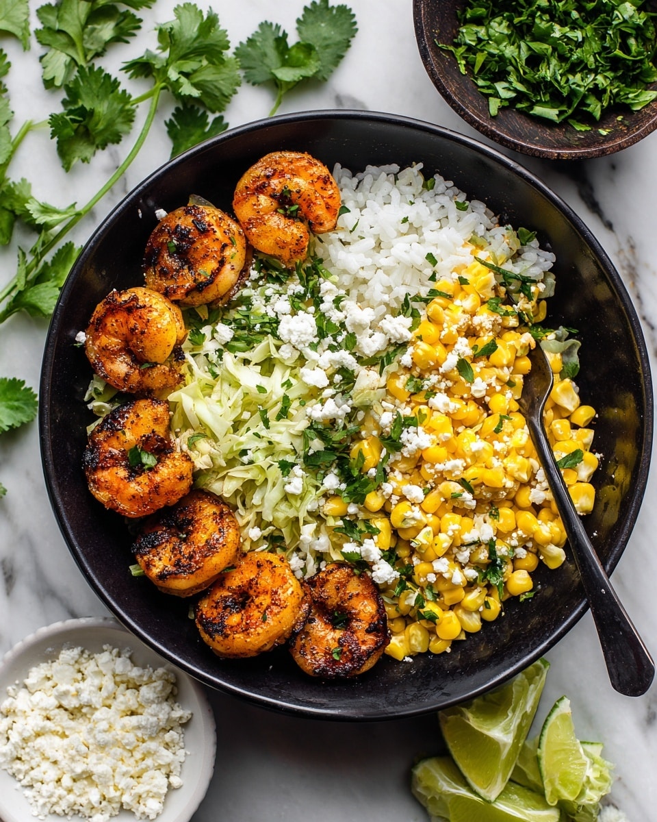 Shrimp Rice Bowl with Mexican Street Corn Recipe