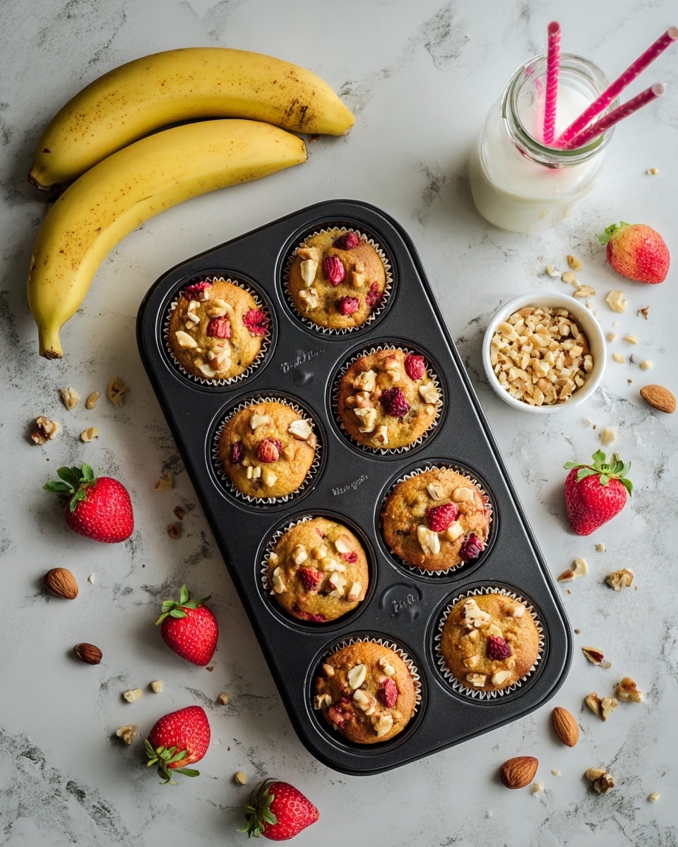 Strawberry Banana Muffins Recipe