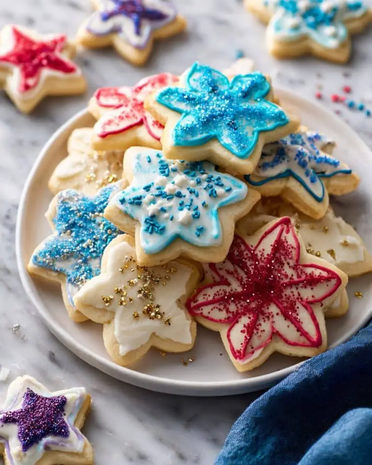 Fireworks Celebration Cookies with Easy Edible Decoration Recipe