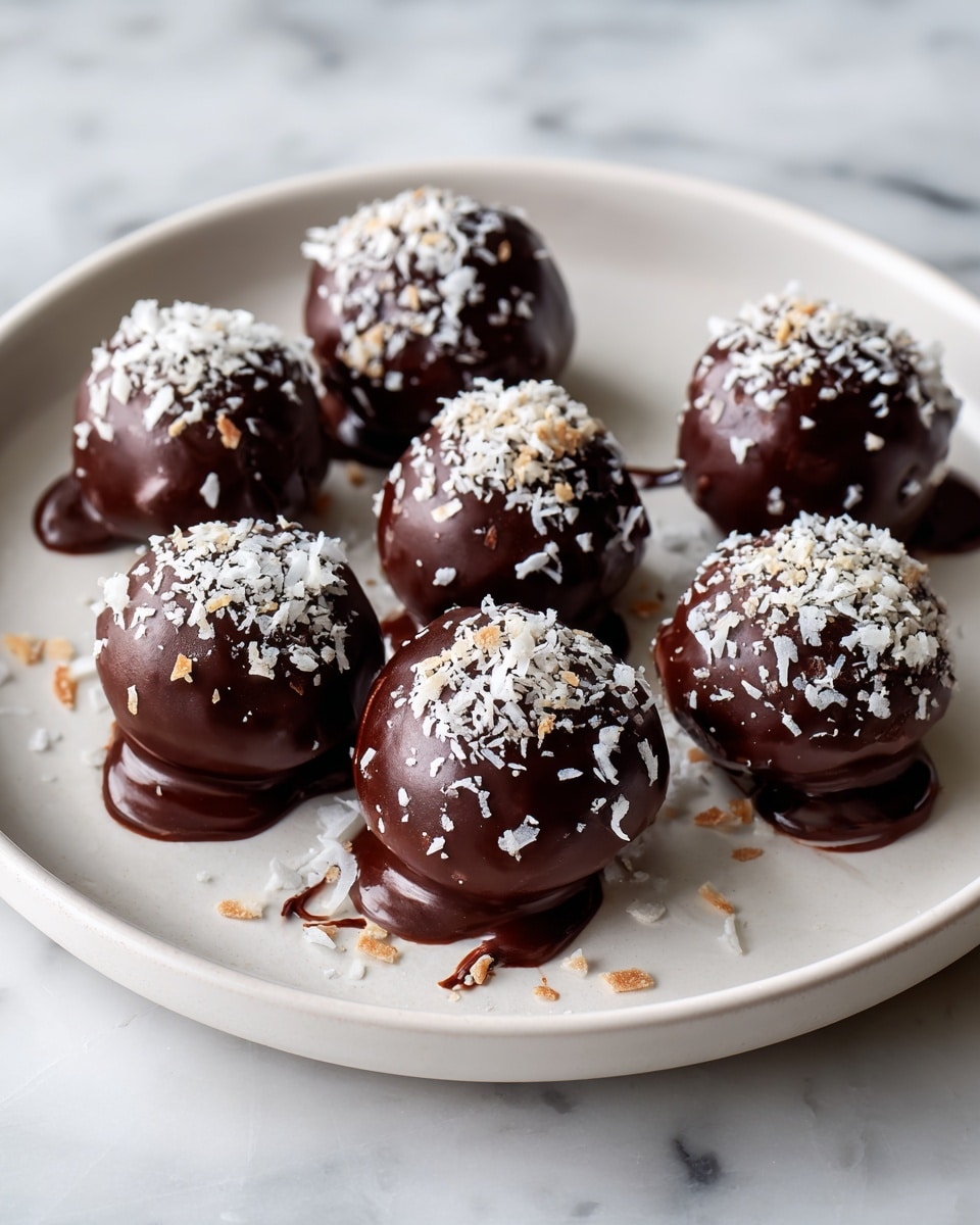 Dark Chocolate Coconut Balls Recipe