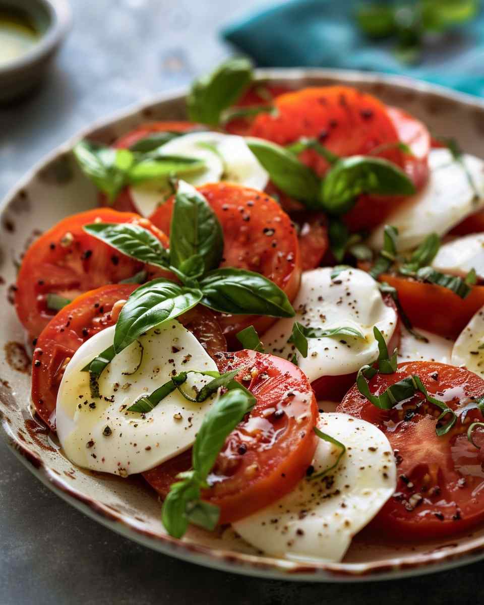 Tomato and Mozzarella Caprese Salad 6 Tomato and Mozzarella Caprese Salad
