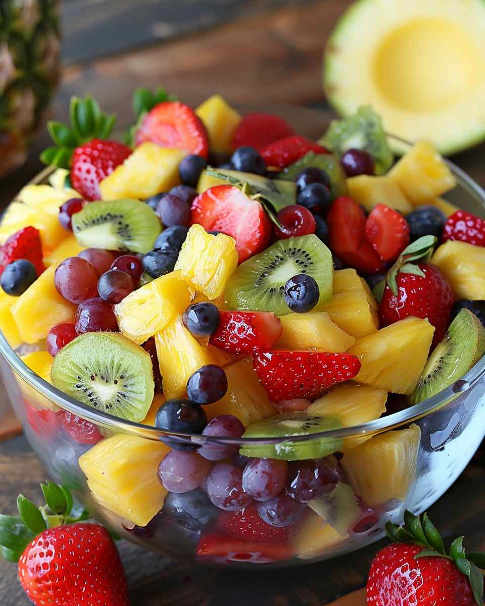 Summer Fruit Salad with Honey Lemon Dressing