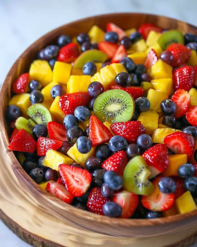 Summer Fruit Salad with Honey Lemon Dressing